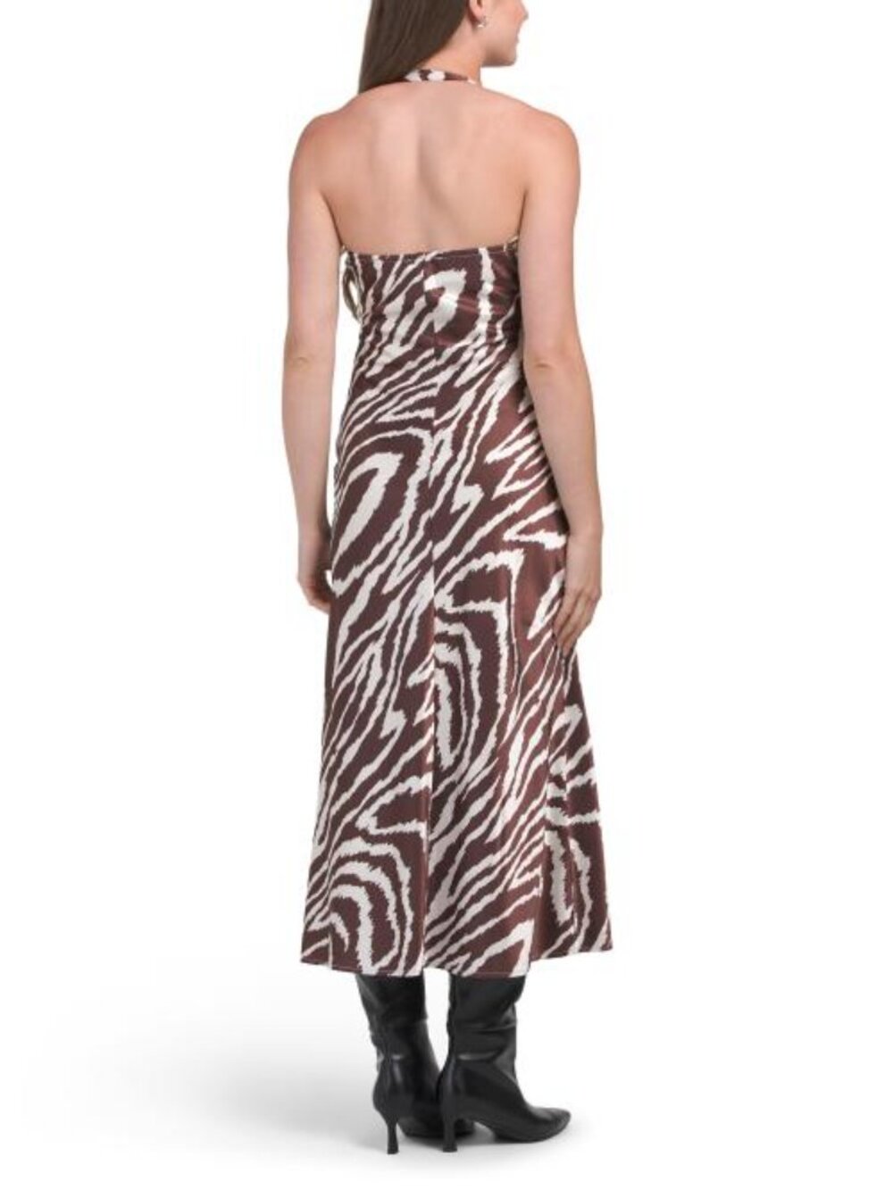 THIRTY THIRTY Satin Halter Dress With Buckle - Picture 2 of 4